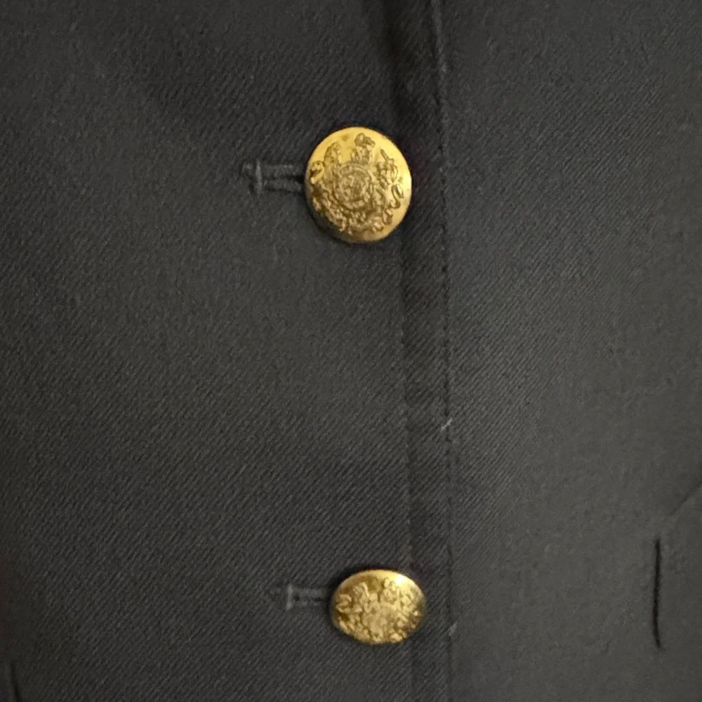 J. Crew Dark Blue Wool Blazer with Gold Buttons - Picture 2 of 6